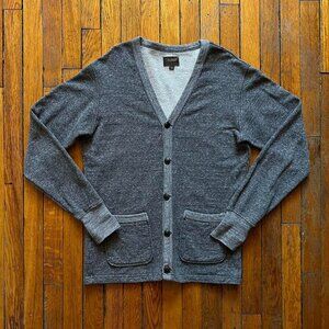 National Athletic Goods Cardigan Sweater Men 38 Two Toned Grey Preppy Collegiate
